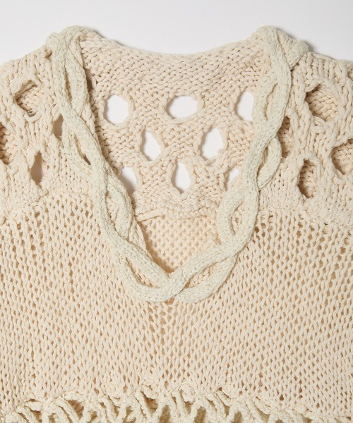トップス leinwande Cable Knit Camisole leinwande（ラインヴァンド） ノースリーブニット ONE SIZE ブラック