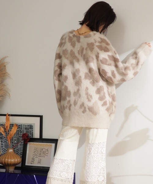 「ROSE BUD」 ニットカーディガン ONE SIZE ブラック レディース_画像3