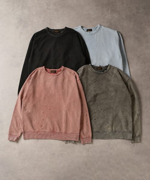 J.S STEADダメージ加工スウェットパシフィックウラケブラウンL JOURNAL STANDARD J.S HOMESTEAD トレーナー スウェット J.S.Homestead