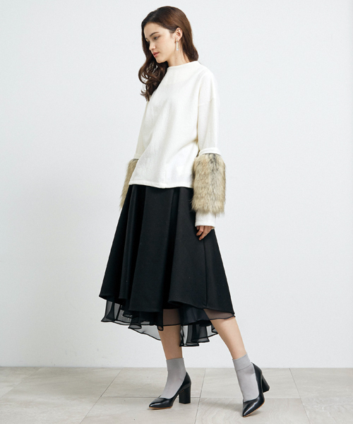 「UNITED TOKYO」 フレアスカート 1 ブラック レディース_画像9