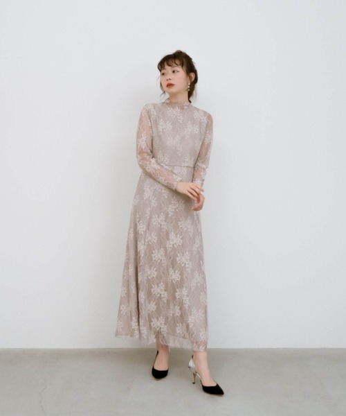 「kaene」 長袖ワンピース 38 ブラック レディース_画像5