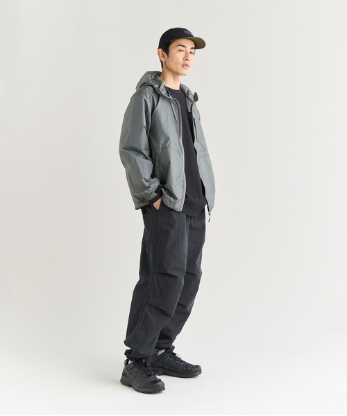 新品 sandwaterr ライナー ノーカラー シャツ ジャケット グレー2 NANGA（ナンガ） ブルゾン アウター SHEER JACKET/シアージャケット