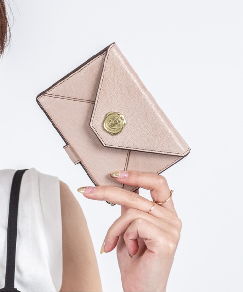 SAN HIDEAKI MIHARA MAILウォレット ゴールド　未使用品 SAN HIDEAKI MIHARA（サンヒデアキミハラ） 二つ折り 二つ折り財布