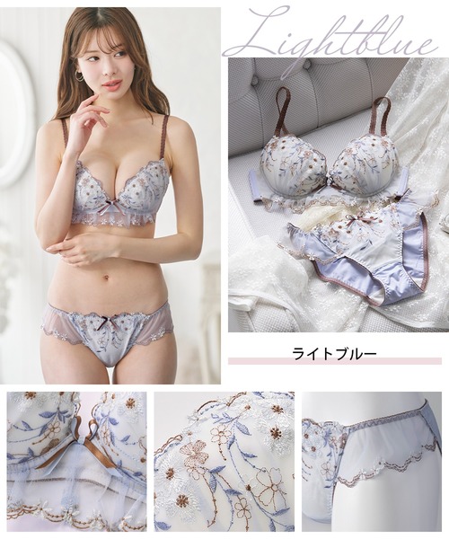ブラジャー ショーツセット 「上下セット/AA-Gカップ」ぷるるん谷間の