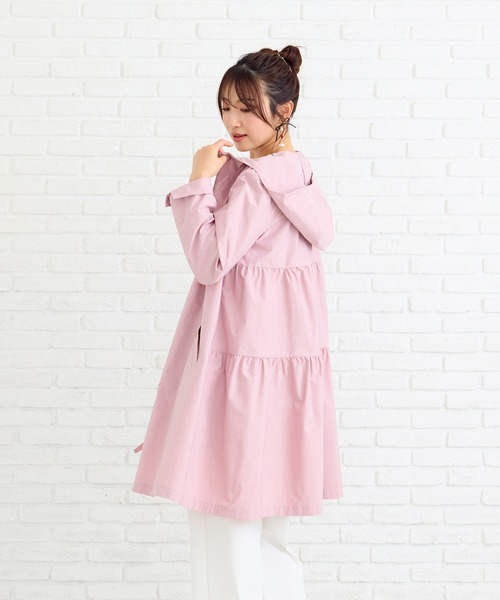☆Rose Tiara☆　ローズティアラ　トレンチコート　ピンクベージュ　42 ギャザートレンチコート（51071601） | Rose Tiara (Women
