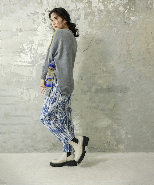 「OSMOSIS」 「loaf」長袖ニット ONE SIZE グレー レディース_画像3