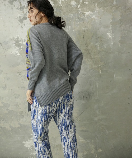 「OSMOSIS」 「loaf」長袖ニット ONE SIZE グレー レディース_画像5