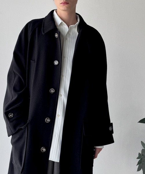 「Classical Origin」 ステンカラーコート X-LARGE ブラック メンズ_画像2