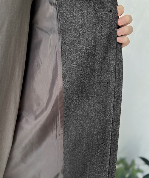 「Classical Origin」 ステンカラーコート X-LARGE ブラック メンズ_画像9