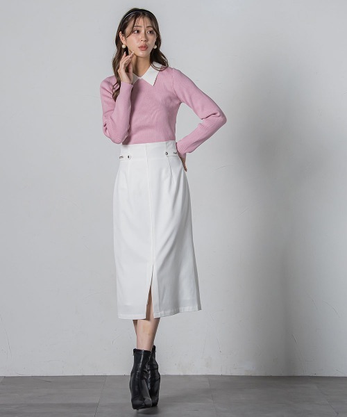 「QUEENS COURT」 タイトスカート M ネイビー レディース_画像9