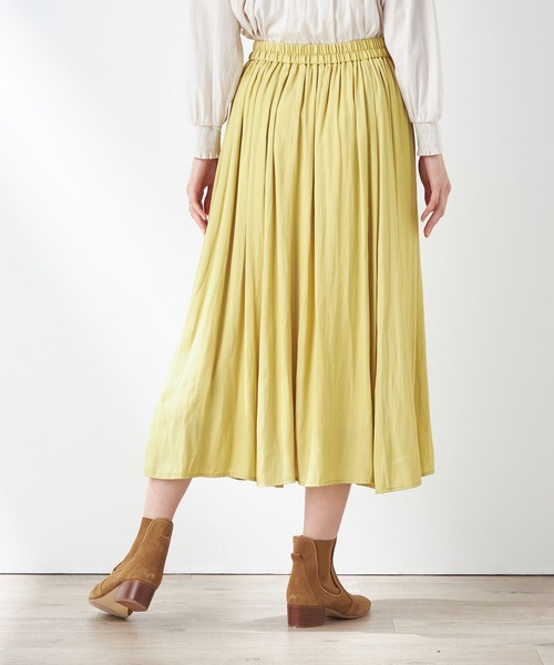 「Petit Honfleur」 フレアスカート L イエロー レディース_画像4