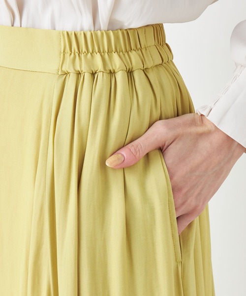 「Petit Honfleur」 フレアスカート L イエロー レディース_画像6