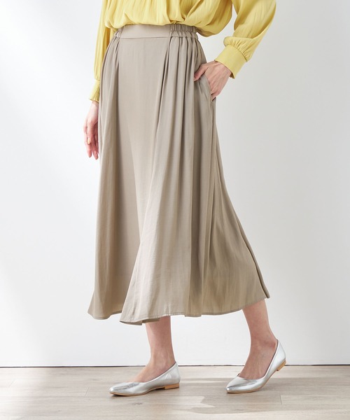 「Petit Honfleur」 フレアスカート L イエロー レディース_画像9