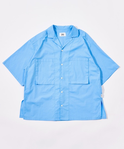 「WETTEMPT」 半袖シャツ SMALL サックスブルー メンズ_画像5
