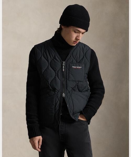 【新品未使用】Polo Ralph Lauren 黒 M キルティングベスト ポロ・ラルフローレン キルティングベスト メンズ SIZE M (M) POLO
