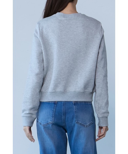 「M.deux」 スウェットカットソー MEDIUM ブラック レディース_画像6