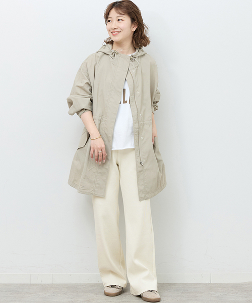 パンツ リブジャージーフレアパンツ レディース_17