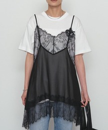 Loungedress（ラウンジドレス） キャミソール レースシフォンキャミ