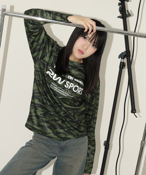 ポーカーズ　迷彩　メッシュ　ロンT FUNALIVE（ファンアライブ） tシャツ ドライメッシュ 迷彩 長袖 T