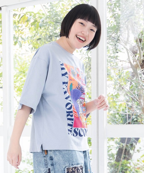 ScoLar（スカラー） tシャツ 161630：スカラールーム柄Tシャツ