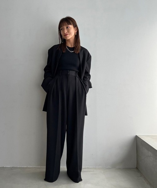 「TODAYFUL」 ノーカラージャケット 38inch ベージュ レディースの画像