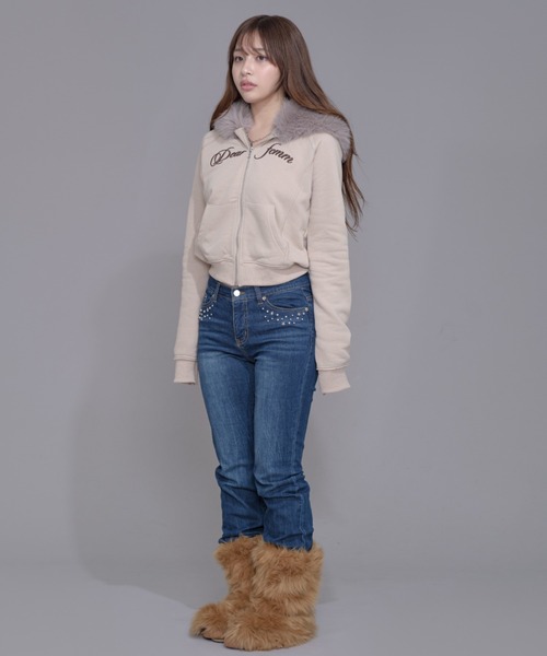 「FCMM」 ジップアップパーカー MEDIUM ベージュ レディース_画像5