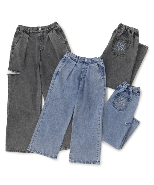 ピンクラテ デニム&チャームセット Gathering Tape Denim Bustier｜調節可能なデニムビスチェ – MARTE