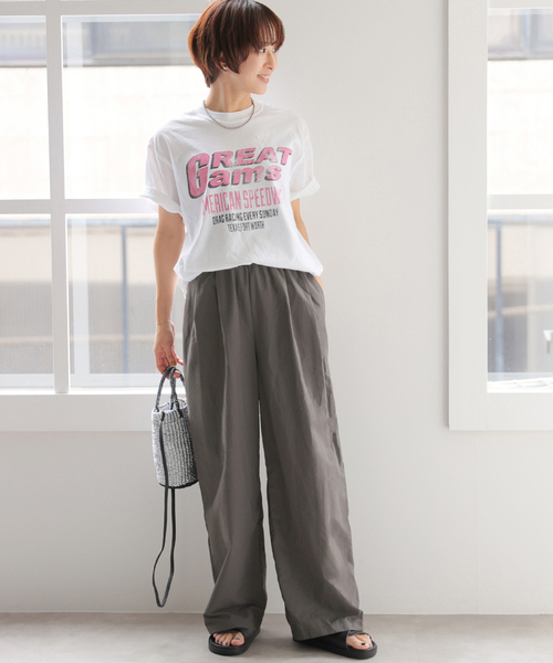 「JOURNAL STANDARD relume」 イージーパンツ 38 アイボリー レディースの画像