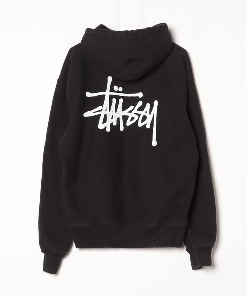 A-67)パーカー(L)スツゥシー メンズ STUSSY（ステューシー） ワンポイントプルオーバーパーカー L ブラック