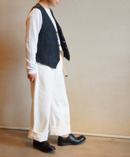 「JOURNAL STANDARD LUXE」 デニムパンツ LARGE ホワイト レディース_画像3