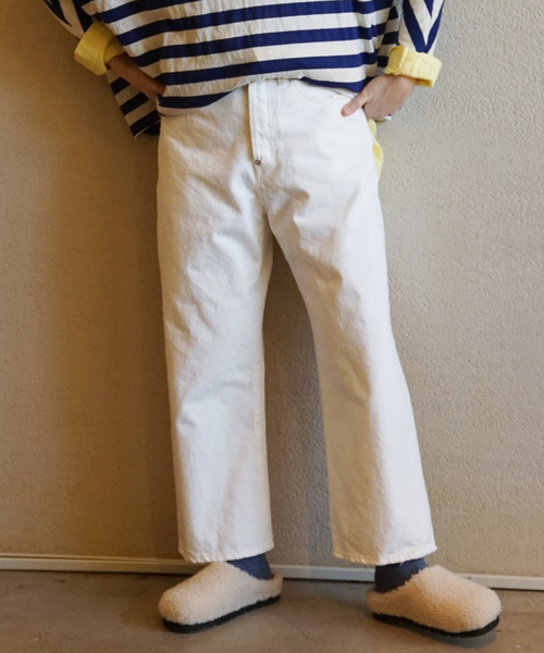 「JOURNAL STANDARD LUXE」 デニムパンツ LARGE ホワイト レディース_画像7