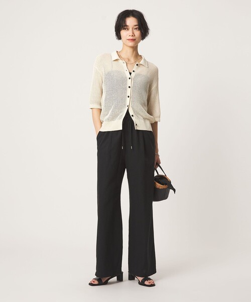 ワイドパンツ パンツ 「size SHORT/TALLあり」BREEZE LINEN ブリーズリネン ワイド パンツ レディースの画像