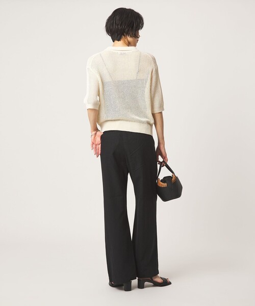 ワイドパンツ パンツ 「size SHORT/TALLあり」BREEZE LINEN ブリーズリネン ワイド パンツ レディースの画像