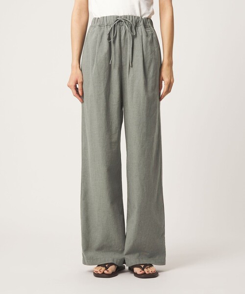 ワイドパンツ パンツ 「size SHORT/TALLあり」BREEZE LINEN ブリーズリネン ワイド パンツ レディースの画像
