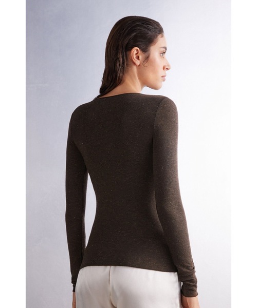 「Intimissimi」 長袖カットソー M ブラック レディース_画像6
