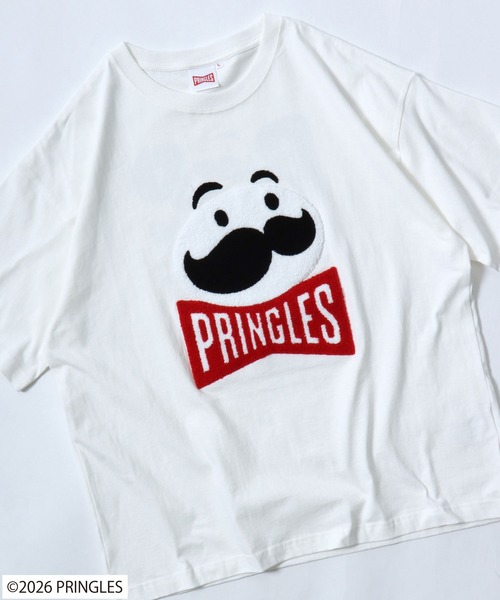 tシャツ Pringles（プリングルズ） Mr.P サガラ刺繍 バックプリントT