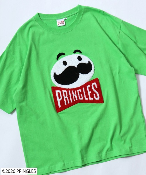 tシャツ Pringles（プリングルズ） Mr.P サガラ刺繍 バックプリントT