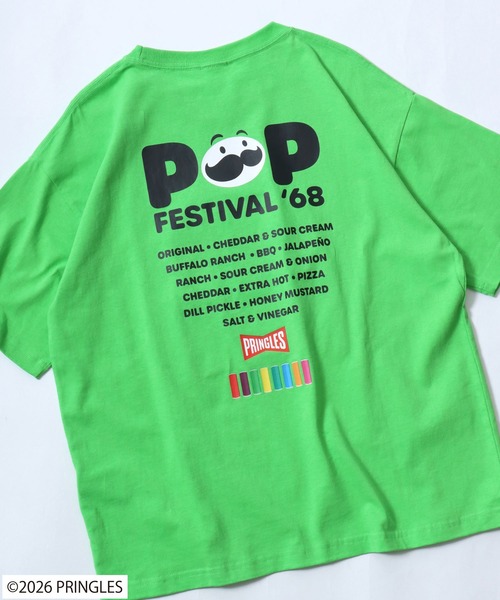 tシャツ Pringles（プリングルズ） Mr.P サガラ刺繍 バックプリントT