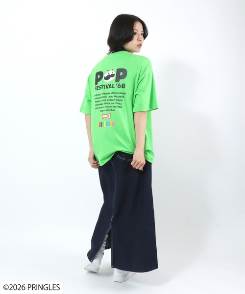 tシャツ Pringles（プリングルズ） Mr.P サガラ刺繍 バックプリントT