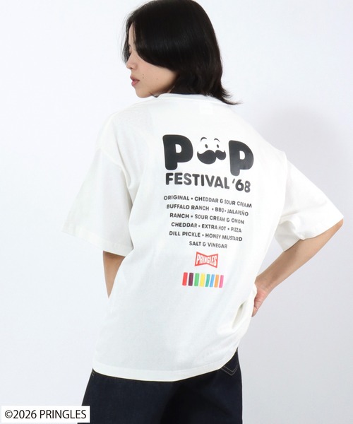 tシャツ Pringles（プリングルズ） Mr.P サガラ刺繍 バックプリントT