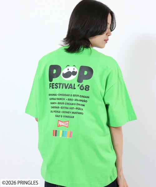 tシャツ Pringles（プリングルズ） Mr.P サガラ刺繍 バックプリントT