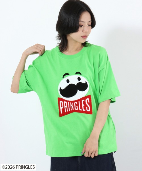 tシャツ Pringles（プリングルズ） Mr.P サガラ刺繍 バックプリントT