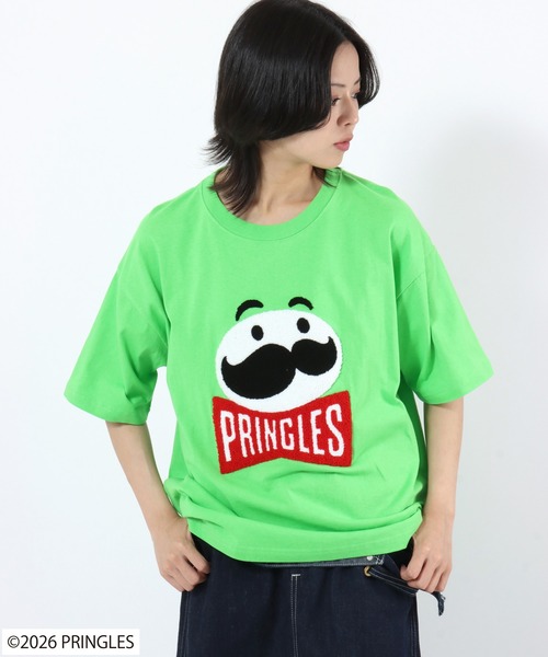 tシャツ Pringles（プリングルズ） Mr.P サガラ刺繍 バックプリントT