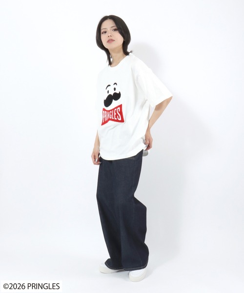 tシャツ Pringles（プリングルズ） Mr.P サガラ刺繍 バックプリントT