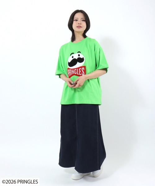 tシャツ Pringles（プリングルズ） Mr.P サガラ刺繍 バックプリントT