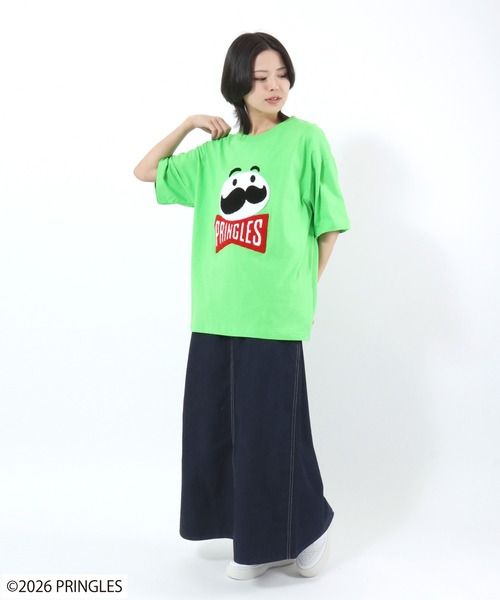 tシャツ Pringles（プリングルズ） Mr.P サガラ刺繍 バックプリントT