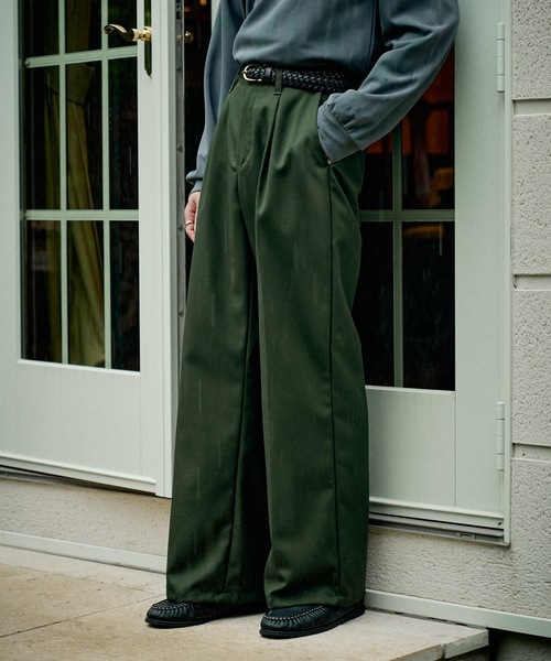 Casper John（キャスパージョン） スラックス Wool straight slacks
