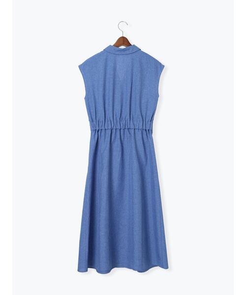 「Te chichi TERRASSE」 ノースリーブワンピース F ブルー レディース_画像6