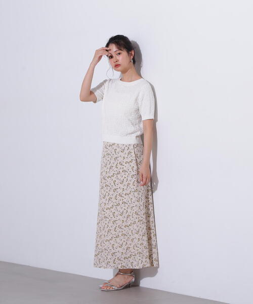 「N.(N. Natural Beauty Basic)」 半袖ニット MEDIUM ブルー レディース_画像4