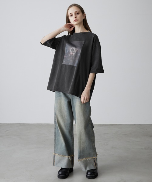 「CLEL」 半袖Tシャツ X-SMALL グレー メンズ_画像5